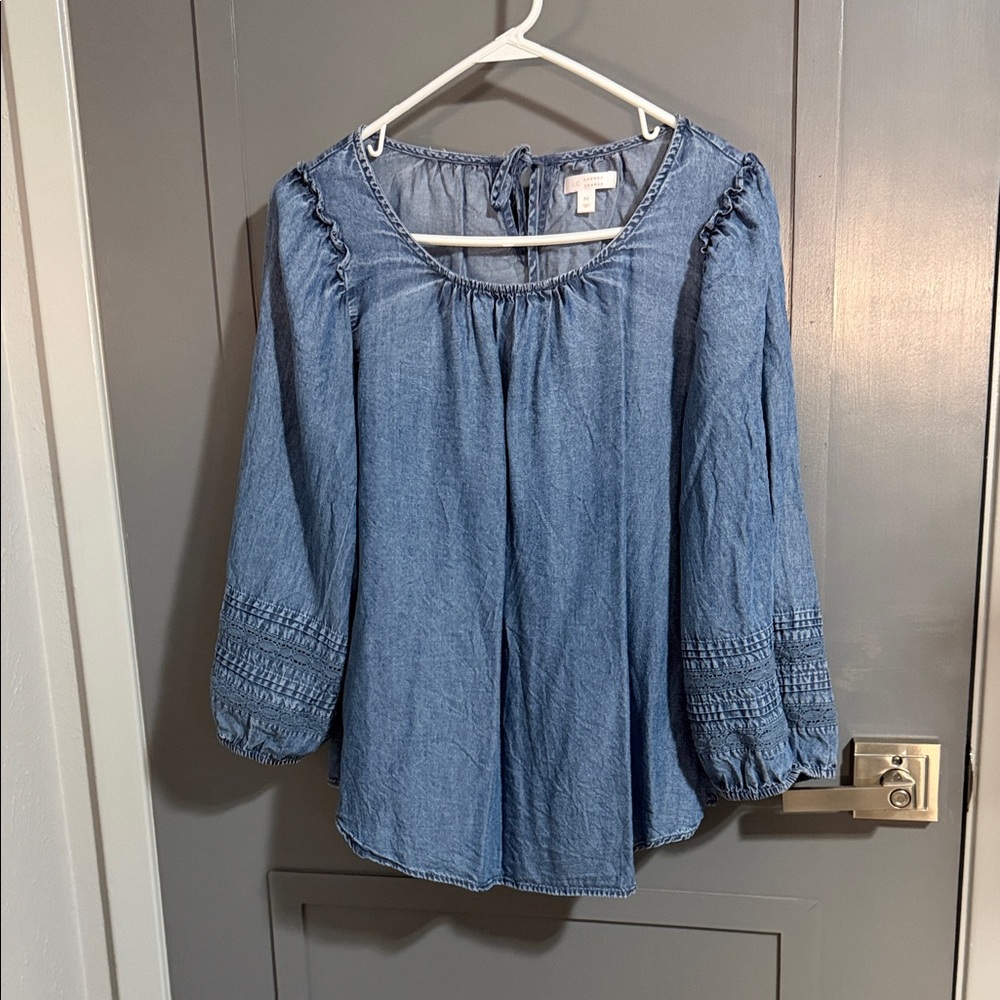 LC Lauren Conrad Chambray Blouse